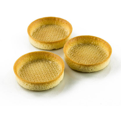 Dessert-tarteletter – Filigrano, runde, ø 8,3 cm, H 2 cm, mørdej, 55 stk.