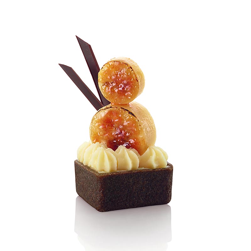 Dessert-tarteletter – Filigrano, firkantet, 3,3 cm, H 1,8 cm