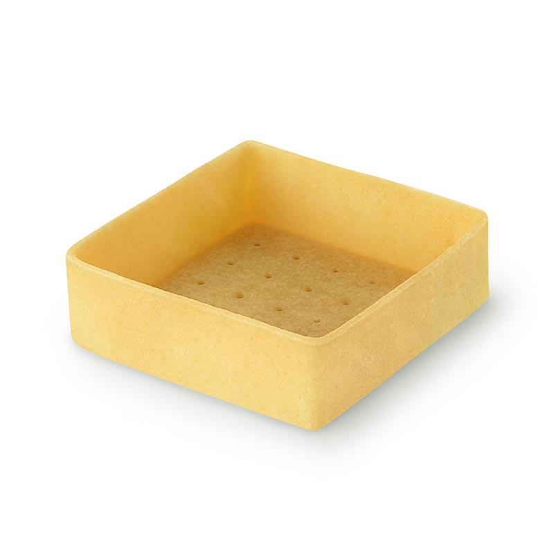 Dessert-tarteletter – Filigrano, firkantet, 5,3 cm, H 1,8 cm, mørdej, 2,016 kg