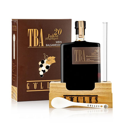 Gölles Trockenbeerenauslese balsamico, 6 % syre, modnet i kastaniefad, 100 ml