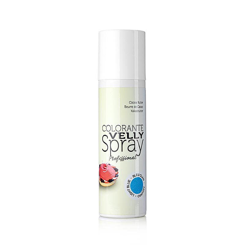 Kakaosmørspray, fløjlseffekt, lyseblå, Velly, 250 ml