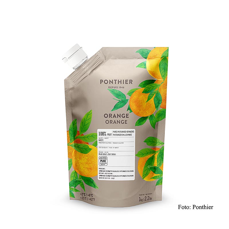 Ponthier appelsinpuré, 100 % frugt, usødet, 1 kg