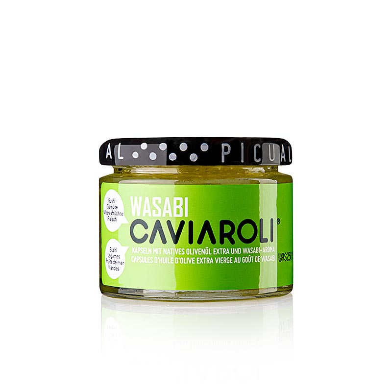 Caviaroli® olivenoliekaviar, små perler af olivenolie med wasabismag, 50 g