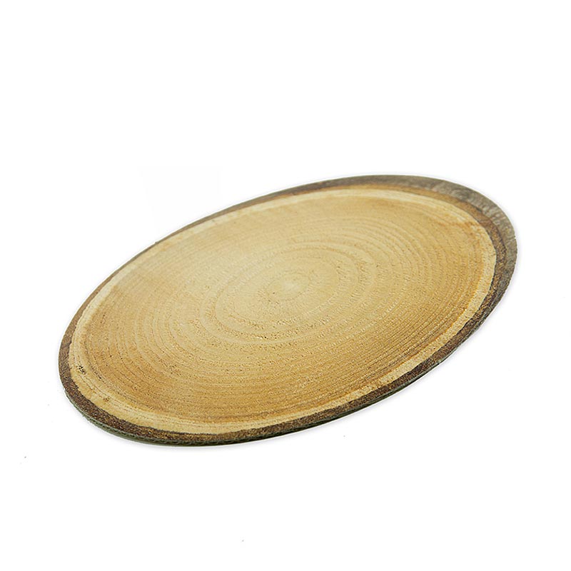 Dekorationsplade i pap i form af en træskive -S-, oval, 200x150 mm, 1 stk.