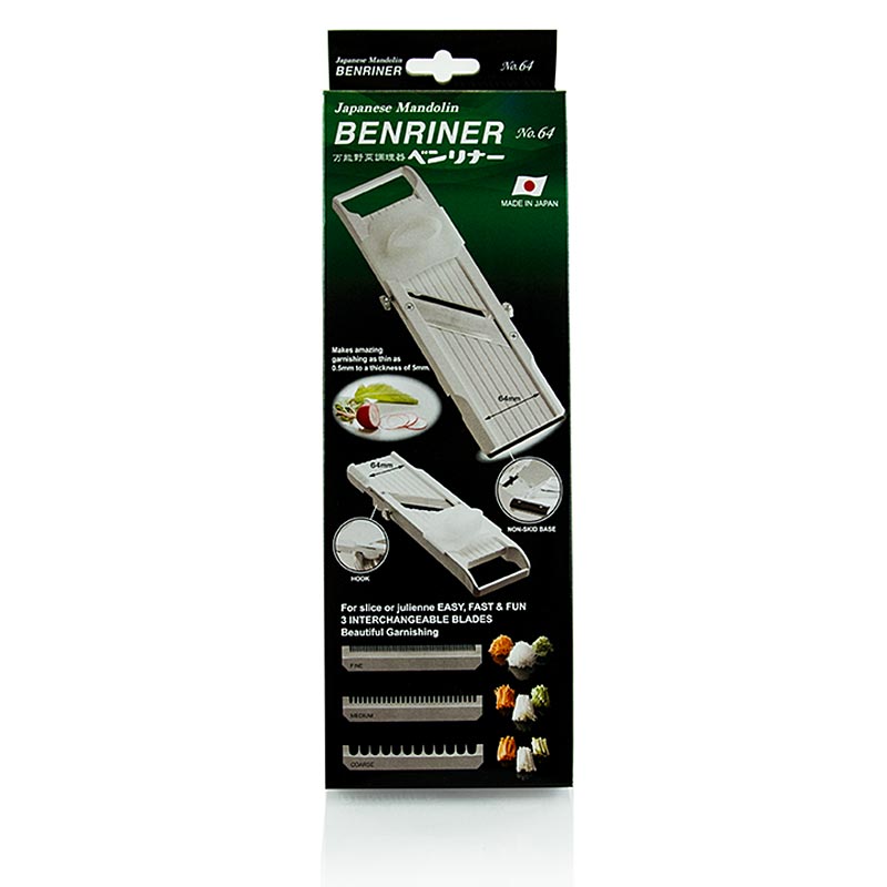 Grøntsagsskræller, Benriner Cutter BN-64/W, 3 julienne-skær, 1 stk