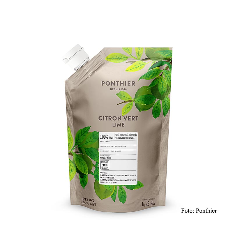 Ponthier limepuré, 100 % frugt, usødet, 1 kg