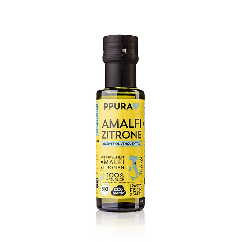 Ekstra jomfruolivenolie, Ppura med frisk Amalfi-citronsaft, økologisk, 100 ml