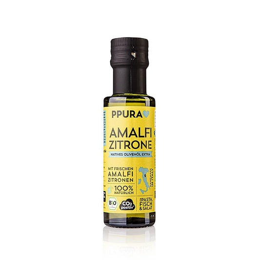 Ekstra jomfruolivenolie, Ppura med frisk Amalfi-citronsaft, økologisk, 100 ml
