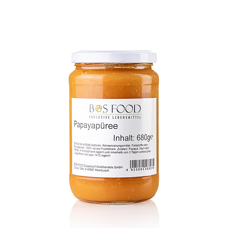 Puré/frugtkød – papaya, fint sigtet, 680 g
