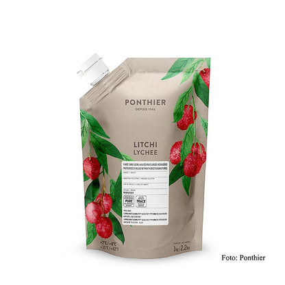 Ponthier litchi-puré, fra Madagaskar, 100 % frugt, usødet, 1 kg