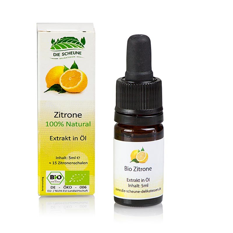 Naturlig citronaroma, Die Scheune, økologisk, 5 ml