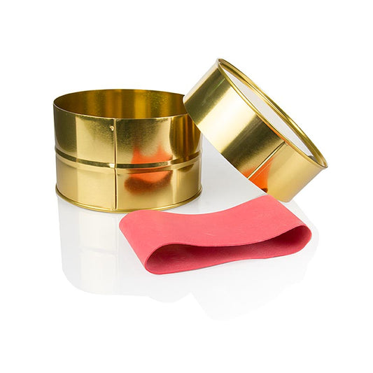 Kaviarbeholder – guld, uden tryk, uden gummilukning, ø 12,5 cm, til 1000 g kavia