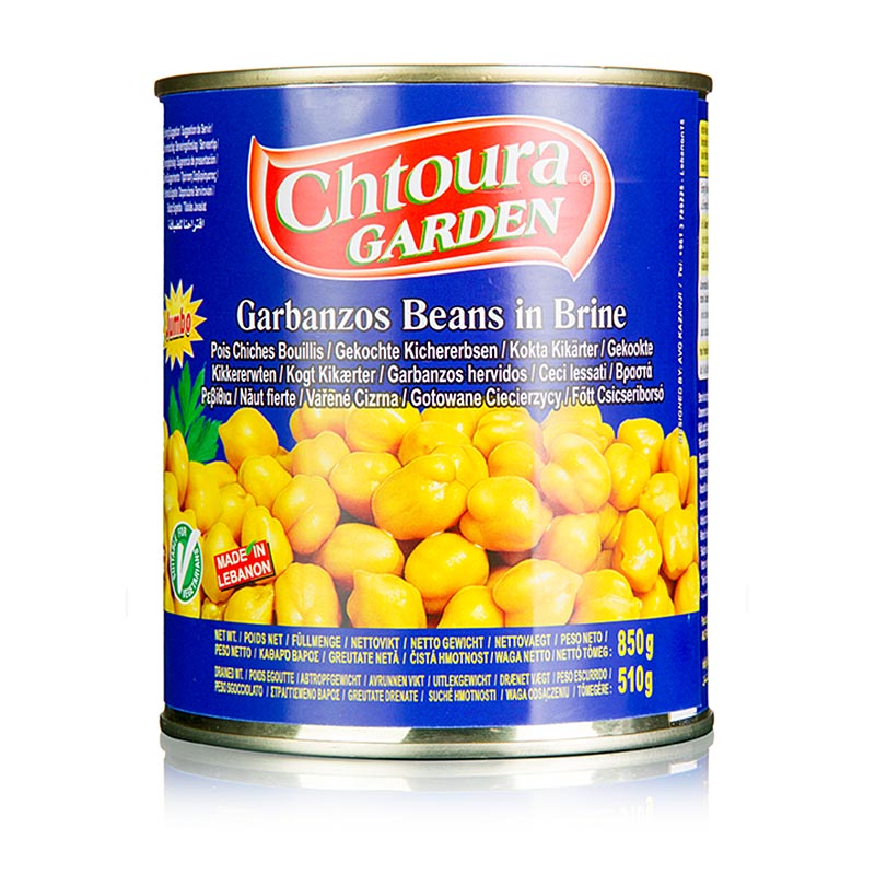 Kikærter, i saltlage, Chtoura Garden, 850 g