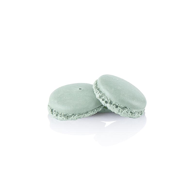 Grønne macarons, mandel-marengshalvdeler, til fyld, ø 3,5 cm, 921 g, 384 stk