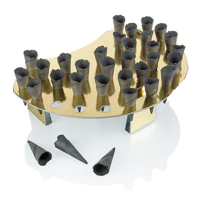 Mini-horn Basic, neutral, sort, ø 2,5x7,5 cm, med vaffelholder, 988 g, 260 stk