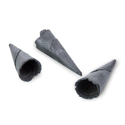 Mini-horn Basic, neutral, sort, ø 2,5x7,5 cm, med vaffelholder, 988 g, 260 stk