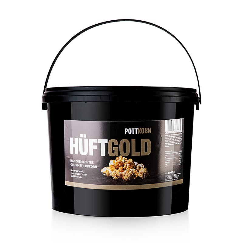 Pottkorn - Hüftgold, popcorn med smørkaramel, muscovado, havsalt, 1 kg
