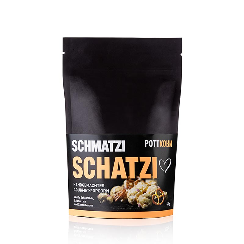 Pottkorn - Schmatzi Schatzi, popcorn med hvid chokolade, kringle, 150 g