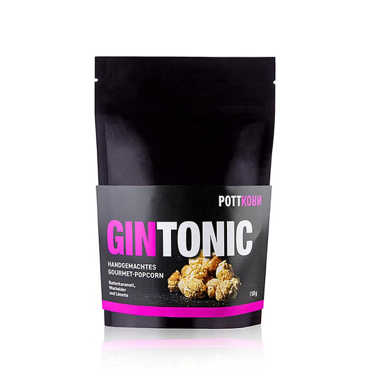 Pottkorn - GinTonic, popcorn med smørkaramel, enebær og lime, 150 g