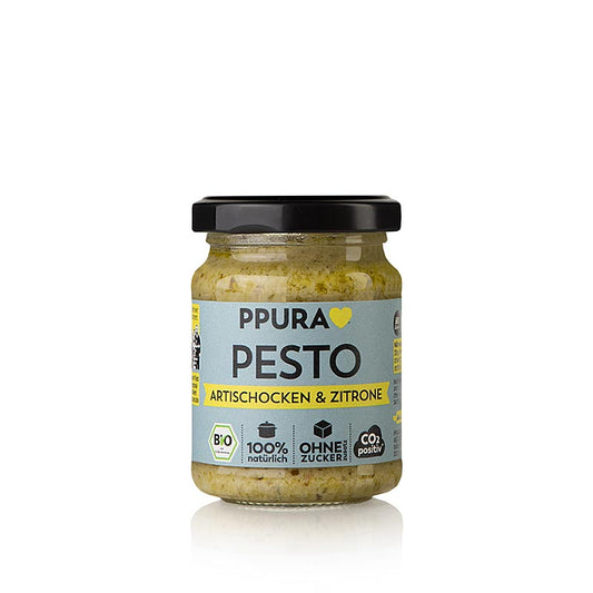 Ppura Pesto af artiskok, persille og citron, økologisk, 120 g