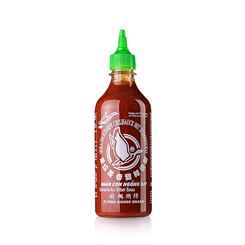 Chilisauce – Sriracha, stærk, squeezeflaske, Flying Goose, 730 ml