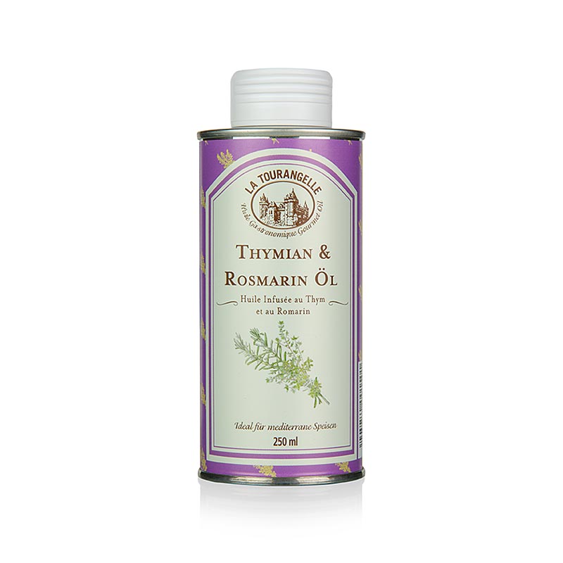 Timian- og rosmarinolie, infunderet, La Tourangelle, 250 ml
