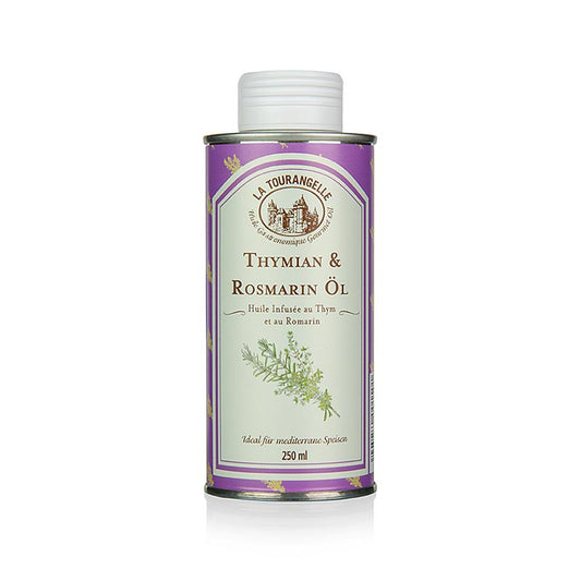 Timian- og rosmarinolie, infunderet, La Tourangelle, 250 ml