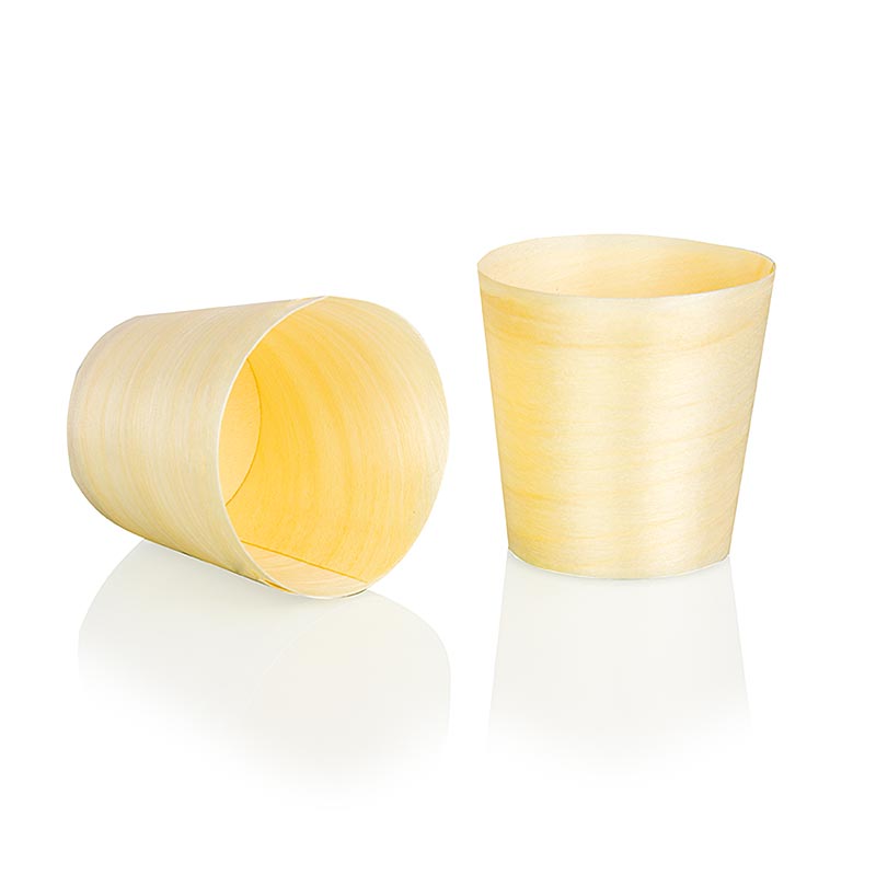 Engangs-trætimbale (bæger), Ø 5,5 cm, 6 cm høj (kan ikke indeholde væske), 50 st
