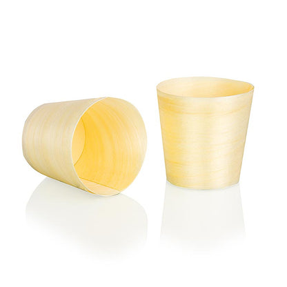 Engangs-trætimbale (bæger), Ø 5,5 cm, 6 cm høj (kan ikke indeholde væske), 50 st