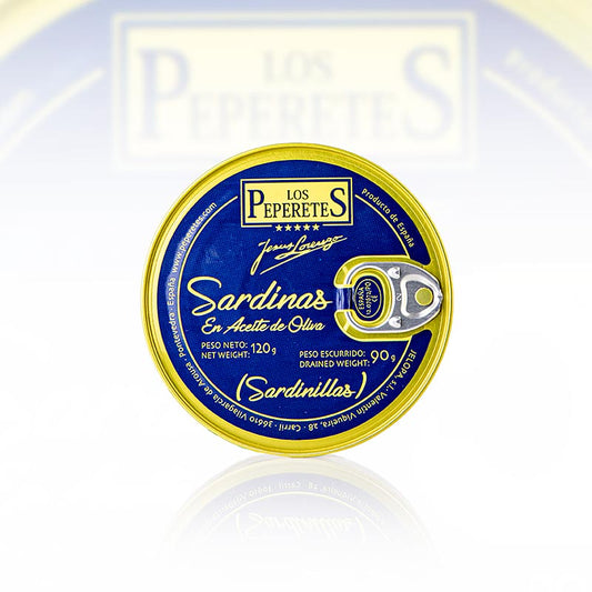 Sardinillas, uden hoved, i olivenolie, Los Peperetes – der findes ikke bedre!, 120 g