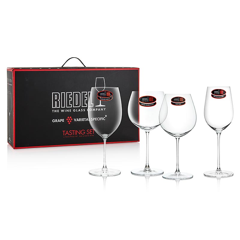Riedel Veritas-glas – smagssæt 2x hvid & rød (5449/47), i gaveæske, 4 stk