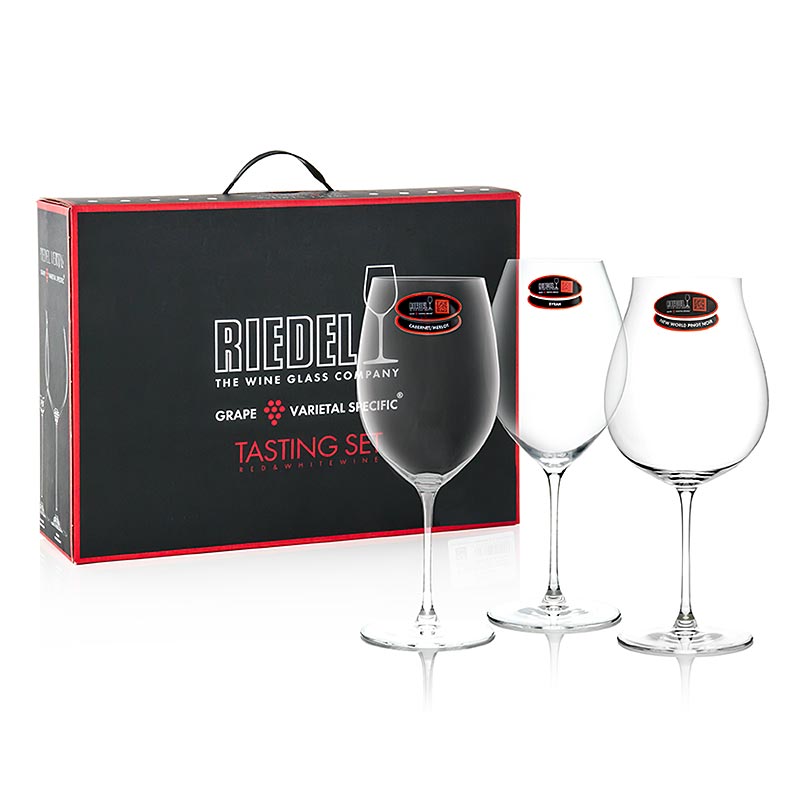 Riedel Veritas-glas – smagning-sæt rødvin (5449/74), i gaveæske, 3 stk