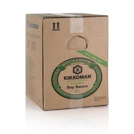 Sojasovs - Shoyu Genen, Kikkoman, 43 % mindre salt, Japan, 20 l
