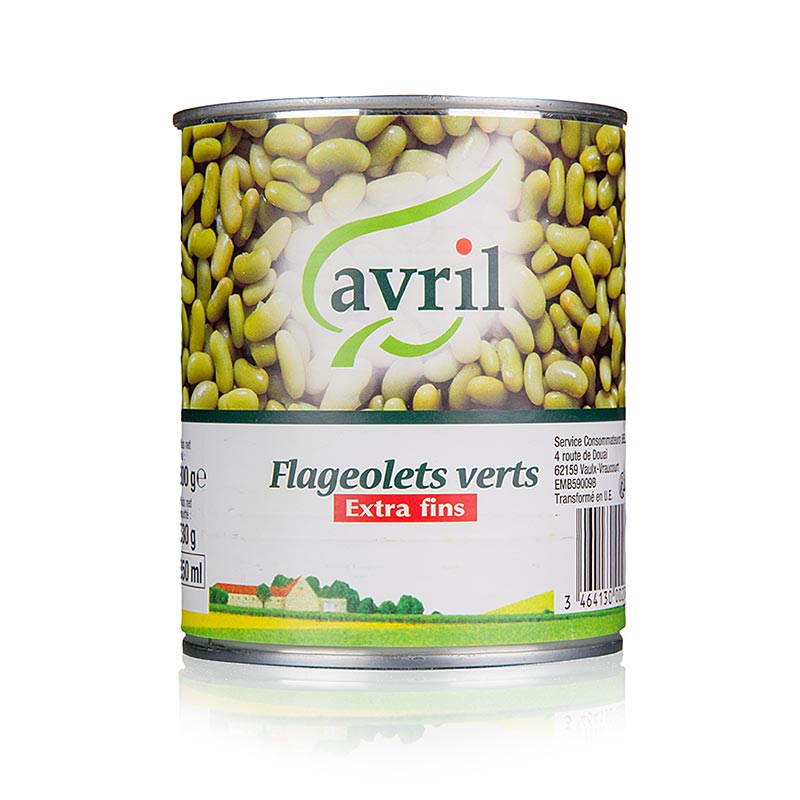 Flageolets, bønnekerner, kogte, 800 g