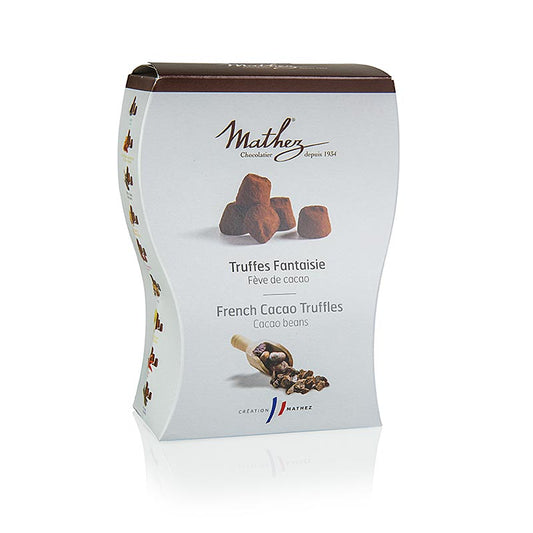 Trøffelkonfekt – praliner, Mathez, med kakaobønnesplinter, 250 g
