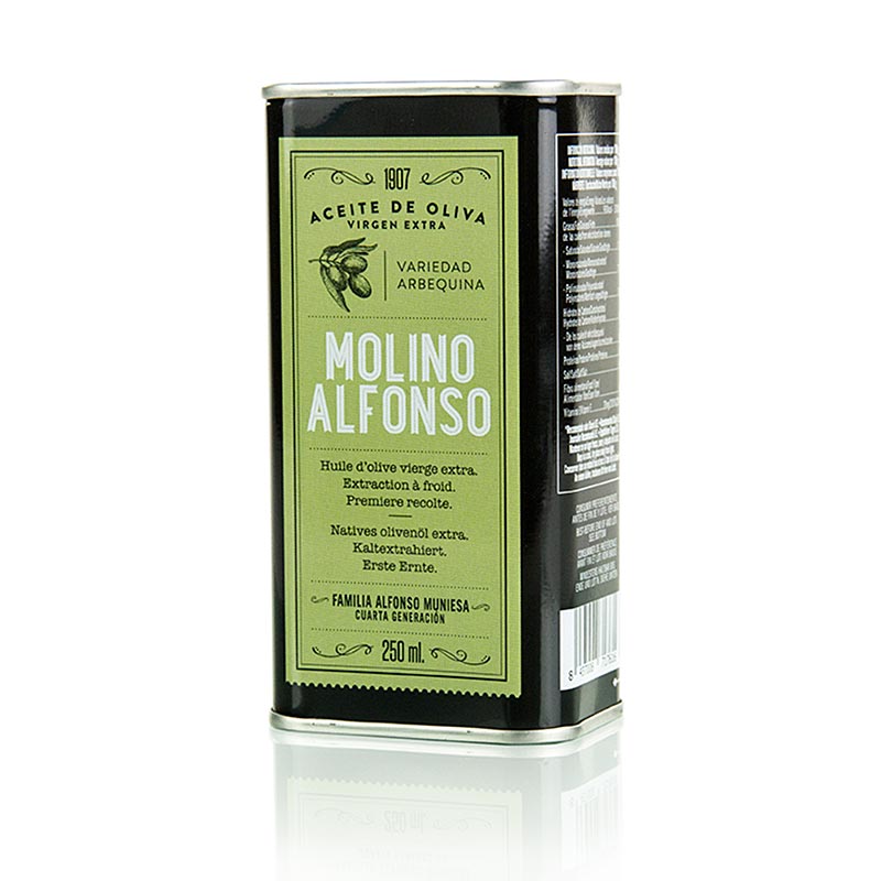 Ekstra jomfruolivenolie, Molino Alfonso, Arbequina, Spanien, 250 ml