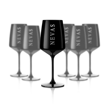 Nevas Water - vandglas, sort, 6 stk