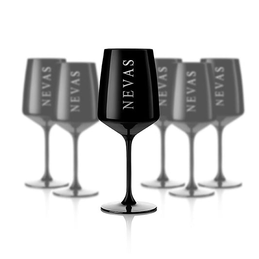 Nevas Water - vandglas, sort, 6 stk
