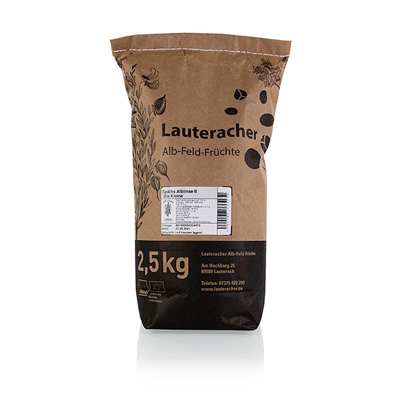 Linser, Späths grønne Alblinse II "Die Kleine", økologisk, 2,5 kg