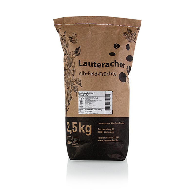 Linser, Späths grønne Alblinse I "Die Grosse", økologisk, 2,5 kg