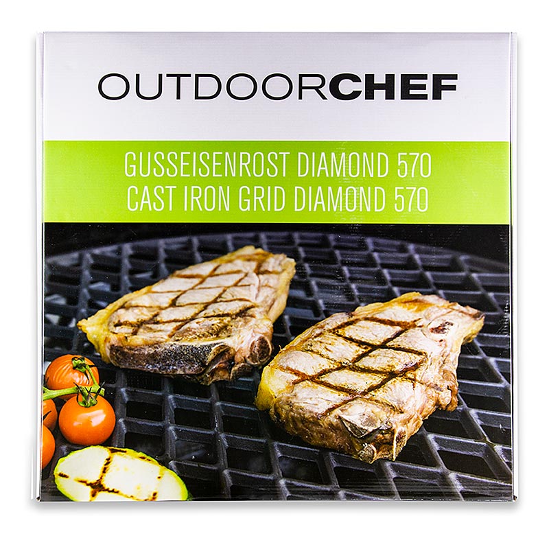 Outdoorchef-tilbehør – støbejern – bikagerist L, Ø 54 cm, til 570-griller, 1 stk