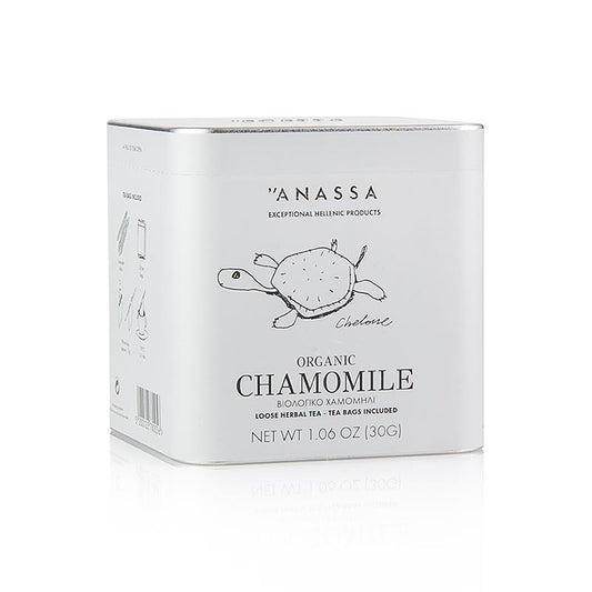 ANASSA Chamomile Tea (kamille-te), løs med 20 poser, økologisk, 30 g