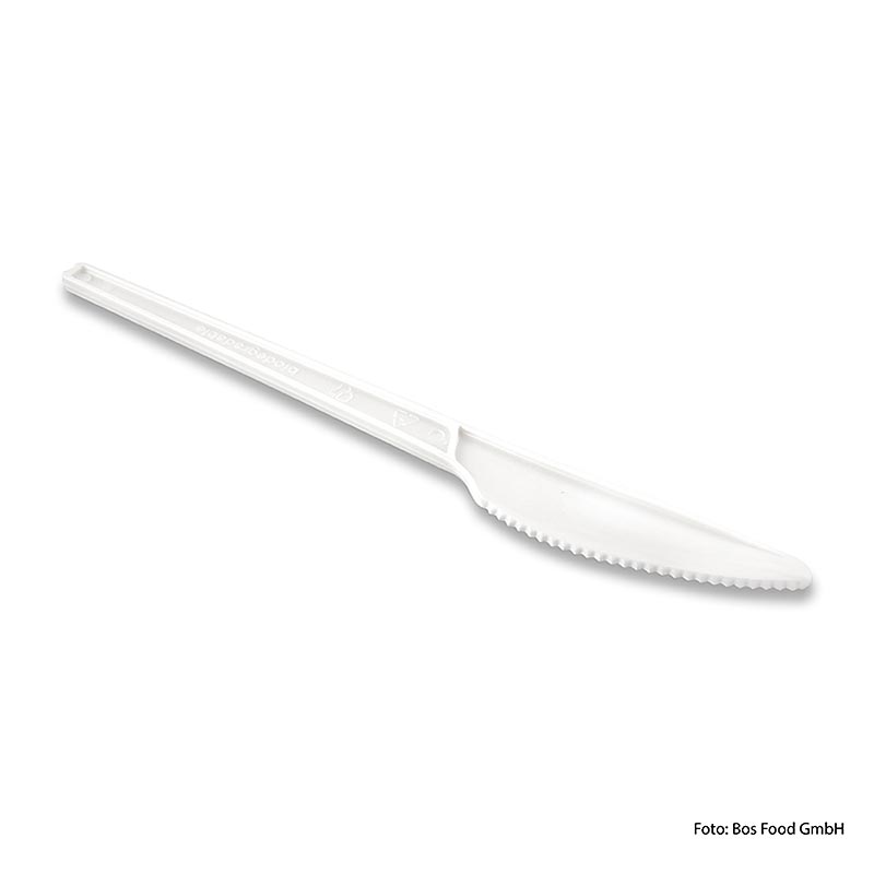 Engangs-Naturesse-kniv, hvid, af CPLA, 16,8 cm, 50 stk.