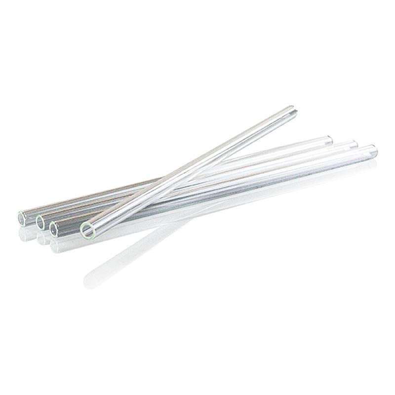 Glasstrå, lige, ø8 mm (1,1 mm væg), 24 cm, 50 stk