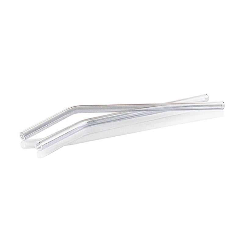 Glasstrå, buede, ø8 mm (1,1 mm væg), 21 cm, 50 stk