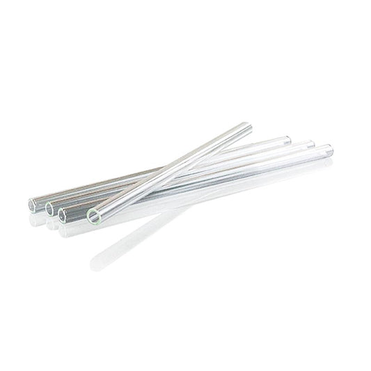 Glasstrå (borosilikat), lige, ø8 mm (1,1 mm væg), 21 cm, 10 stk