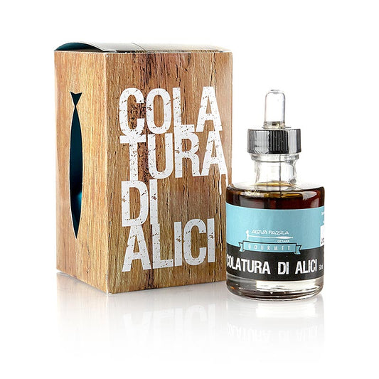 Colatura di Alici, ansjosesauce, pipetteflaske, Acquapazza, 50 ml