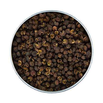 Timutpeber fra Nepal, hele, åbnet, Altes Gewürzamt, 40 g