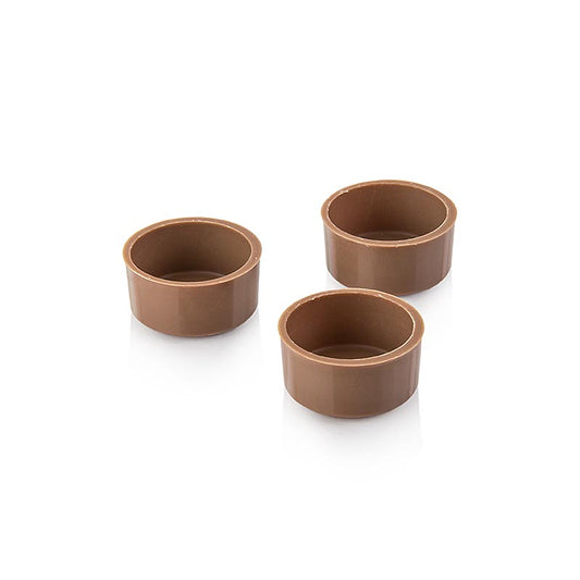 Chokoladehalvskaller, runde, mælkechokolade, ø 29x14 mm, Läderach, 2,038 kg