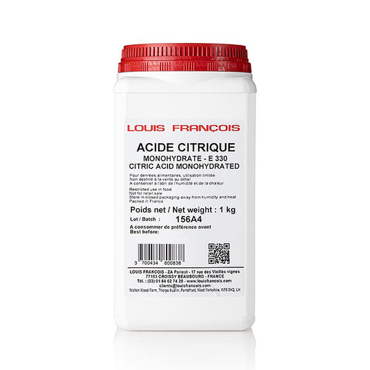 Syremiddel citronsyre (Acid Citrique), pulver (E330), Louis Francois, 1 kg